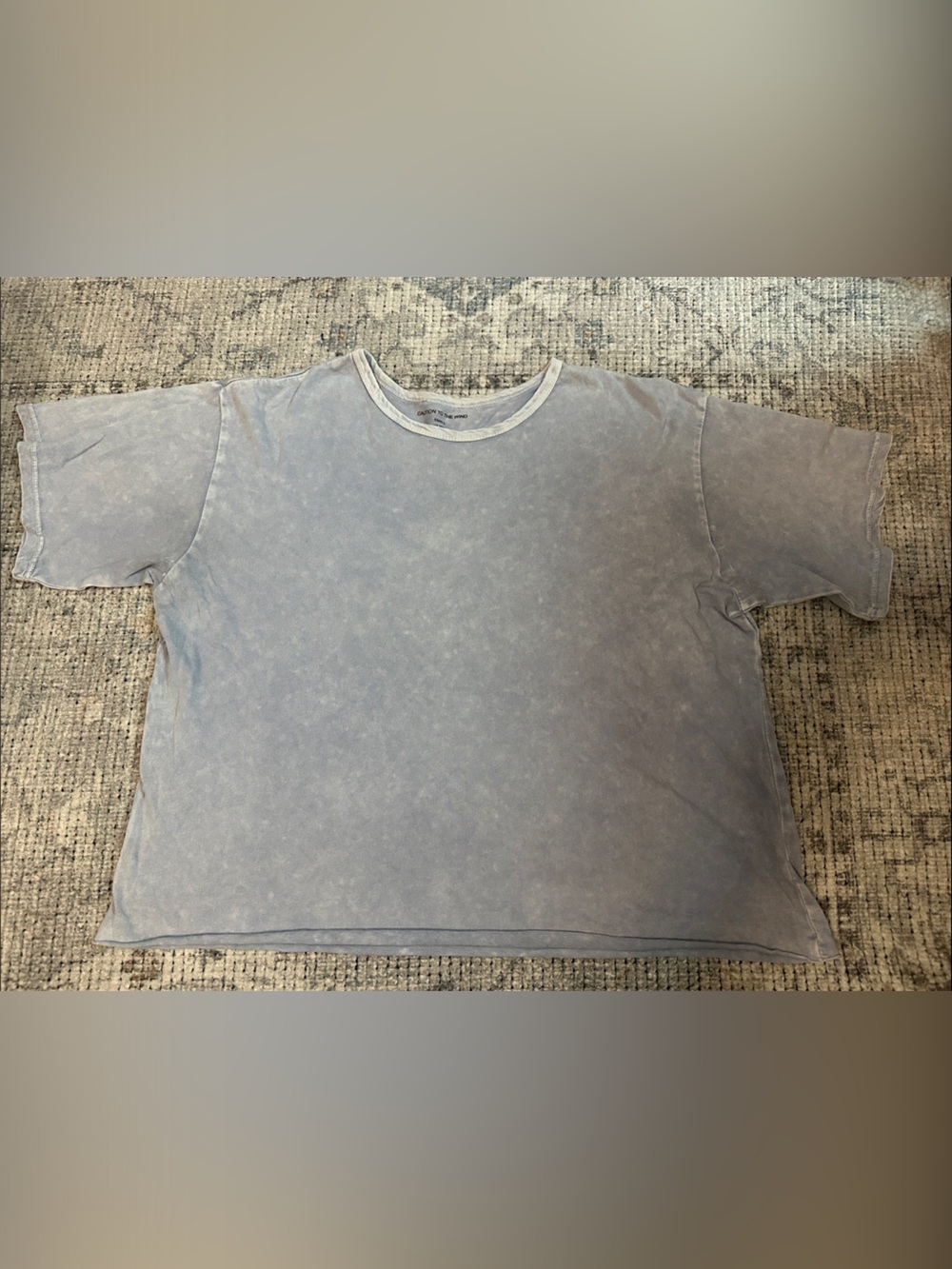 Caution To The Wind Short-Sleeve Tee in Washed Light Blue